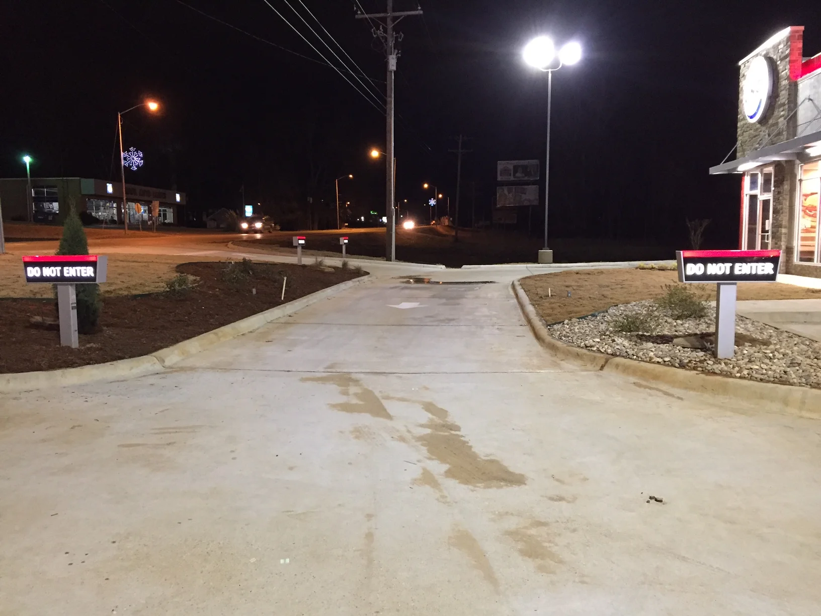 Directionals at night. 