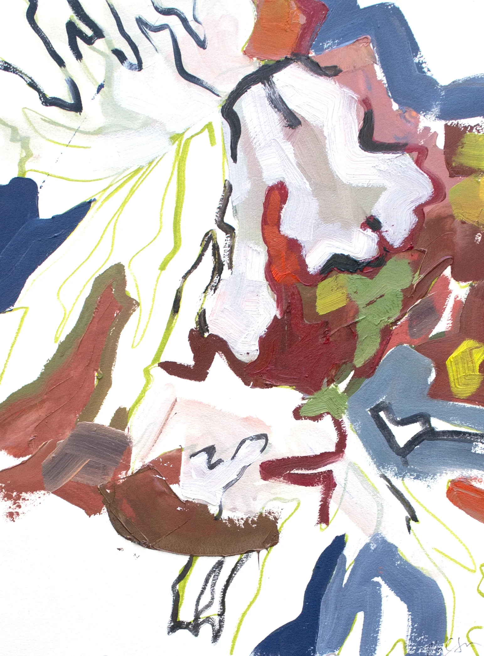 Philodendron I. 15.5x12in oil on paper.