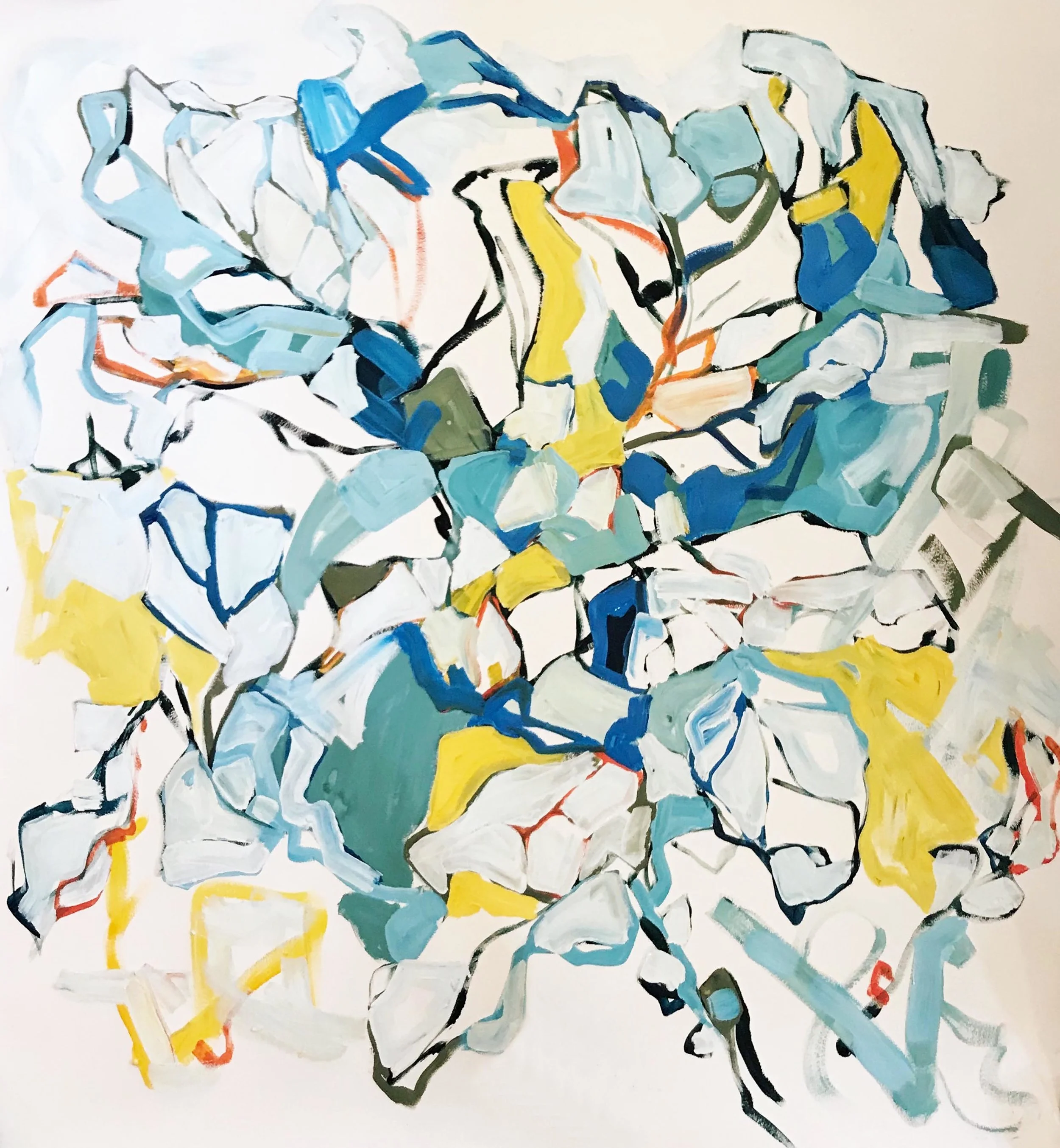 A Light Pressure. 45.5x46in oil on paper.