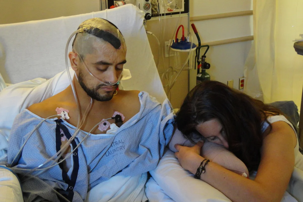 eduardo and i mourn the loss of his hand the evening after amputation