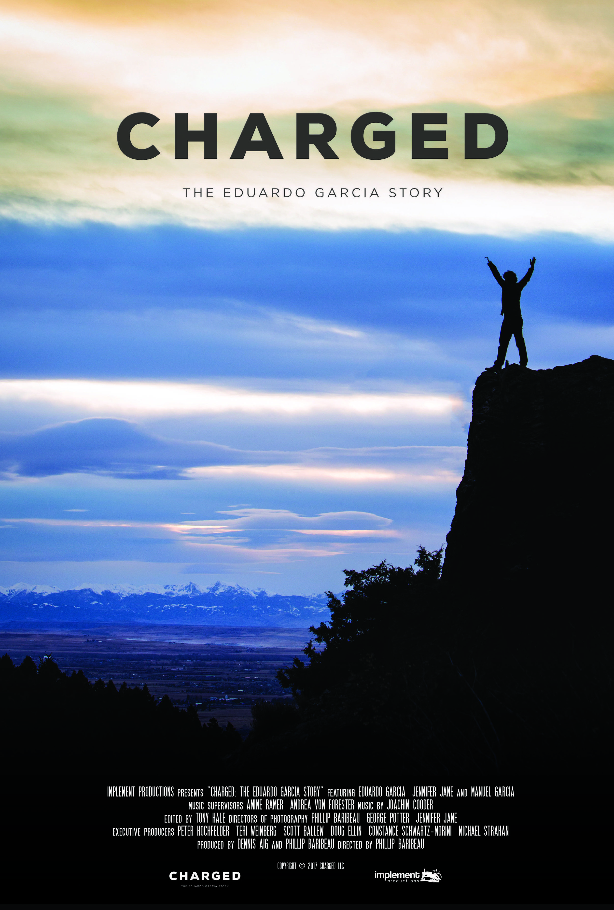 The official charged film poster