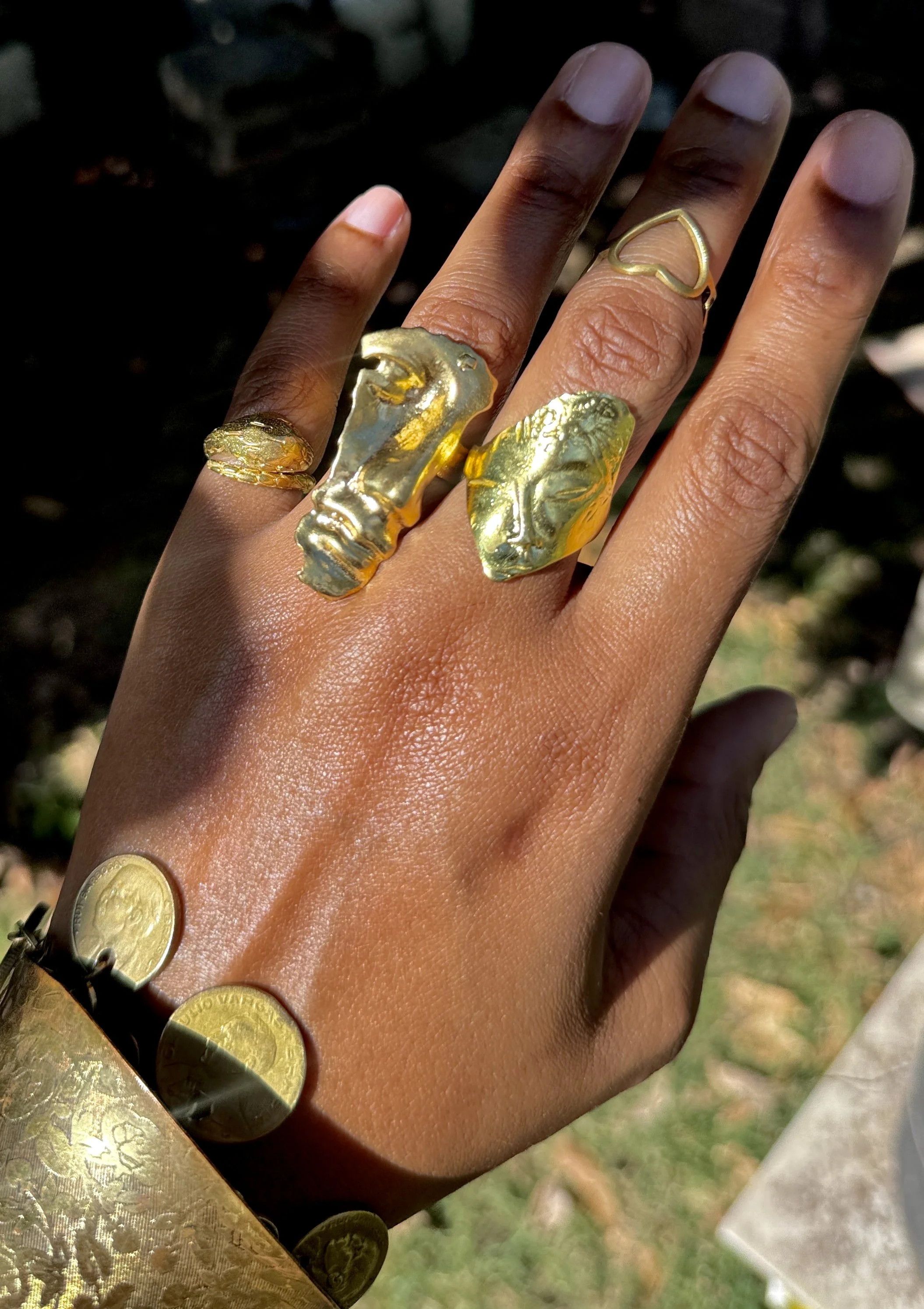 Patra and Tony - Brass Ring Set