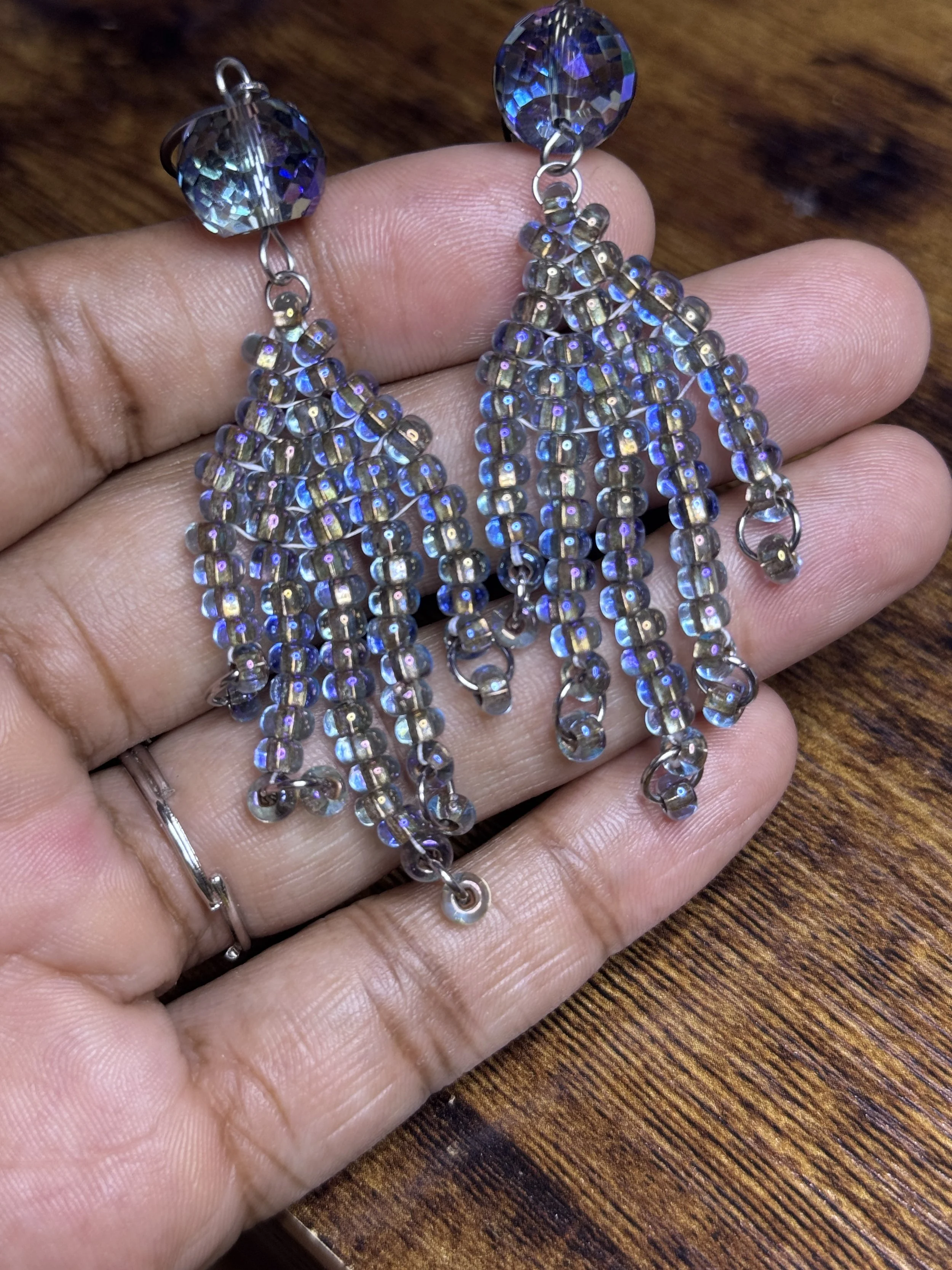 Gold Plated Citrine Druzy earrings.JPG