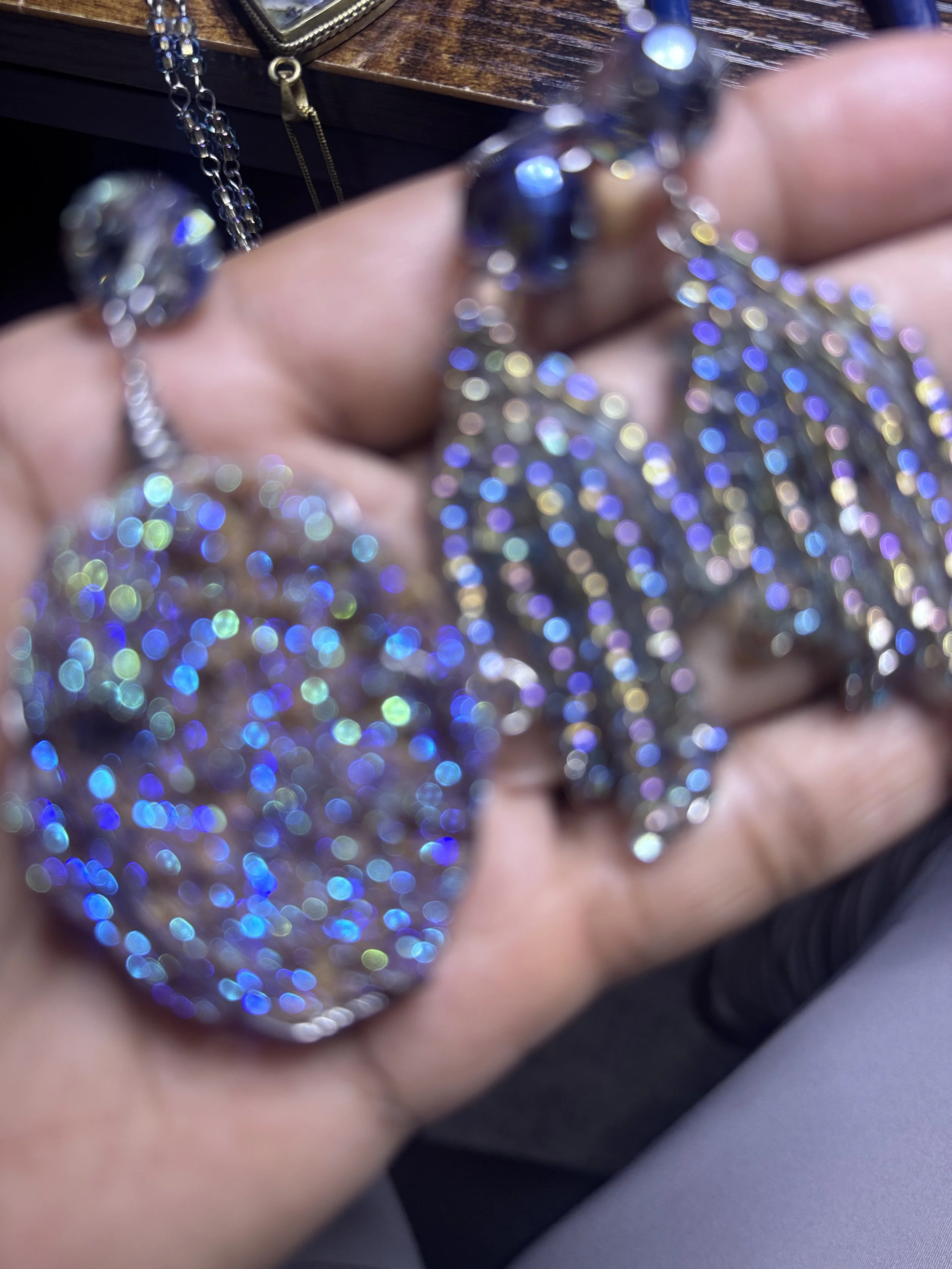 Gold Plated Citrine Druzy - sparkle detail earrings and necklace.JPG