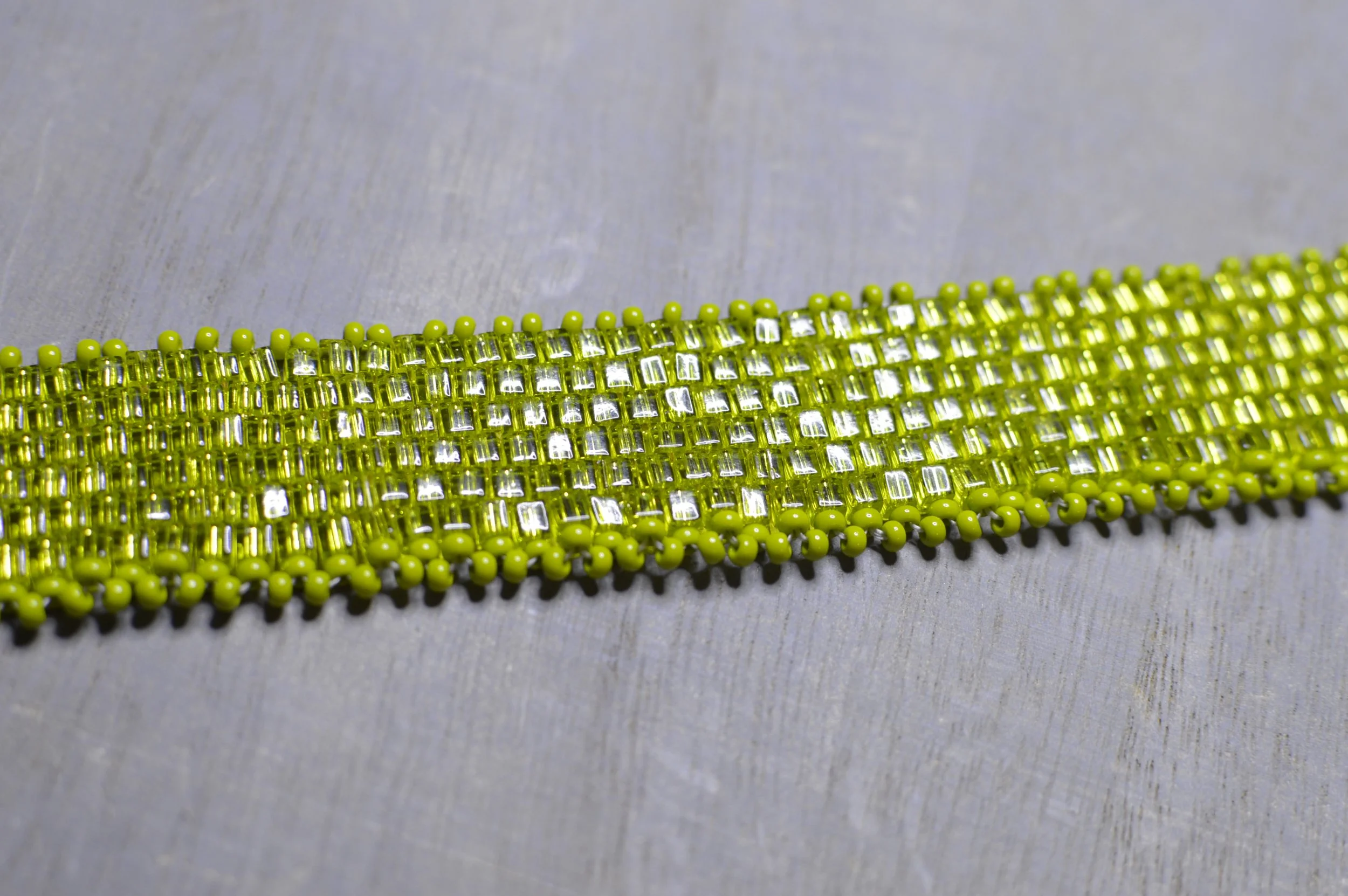 Chartreuse Beaded Choker