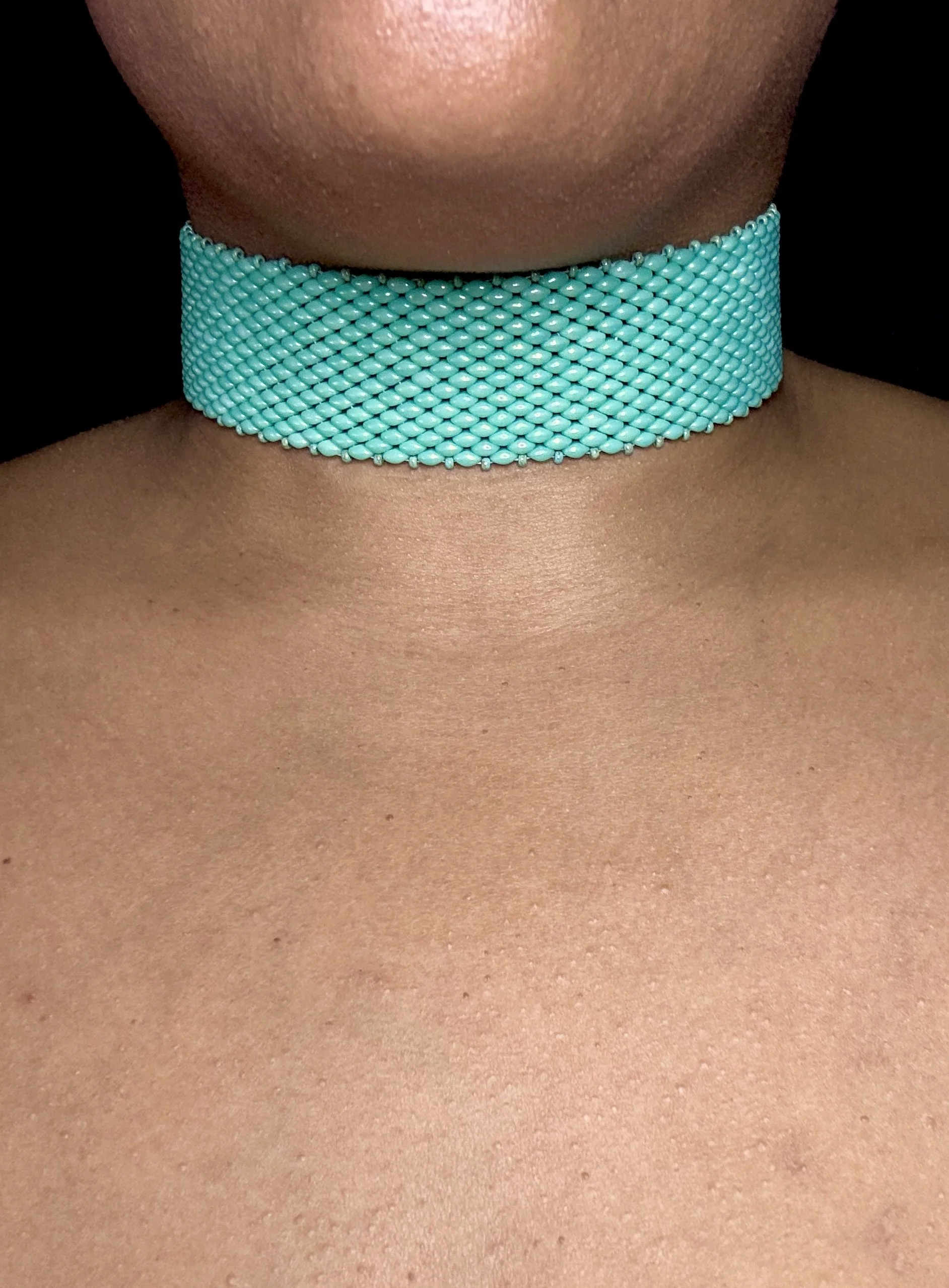 Unicorn Snakeskin - Beaded Choker