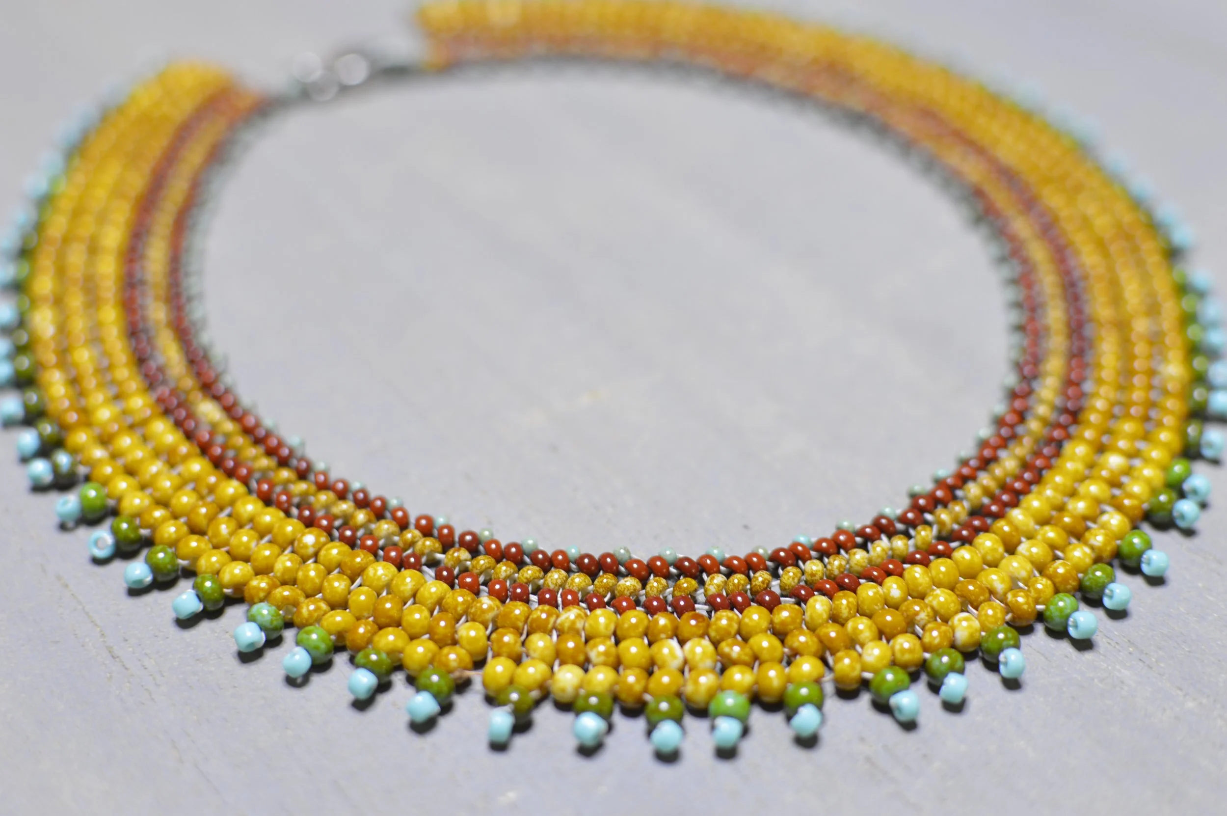Mini Broad Collar - Beadwork Beyond Ceremony - handwoven choker.JPG