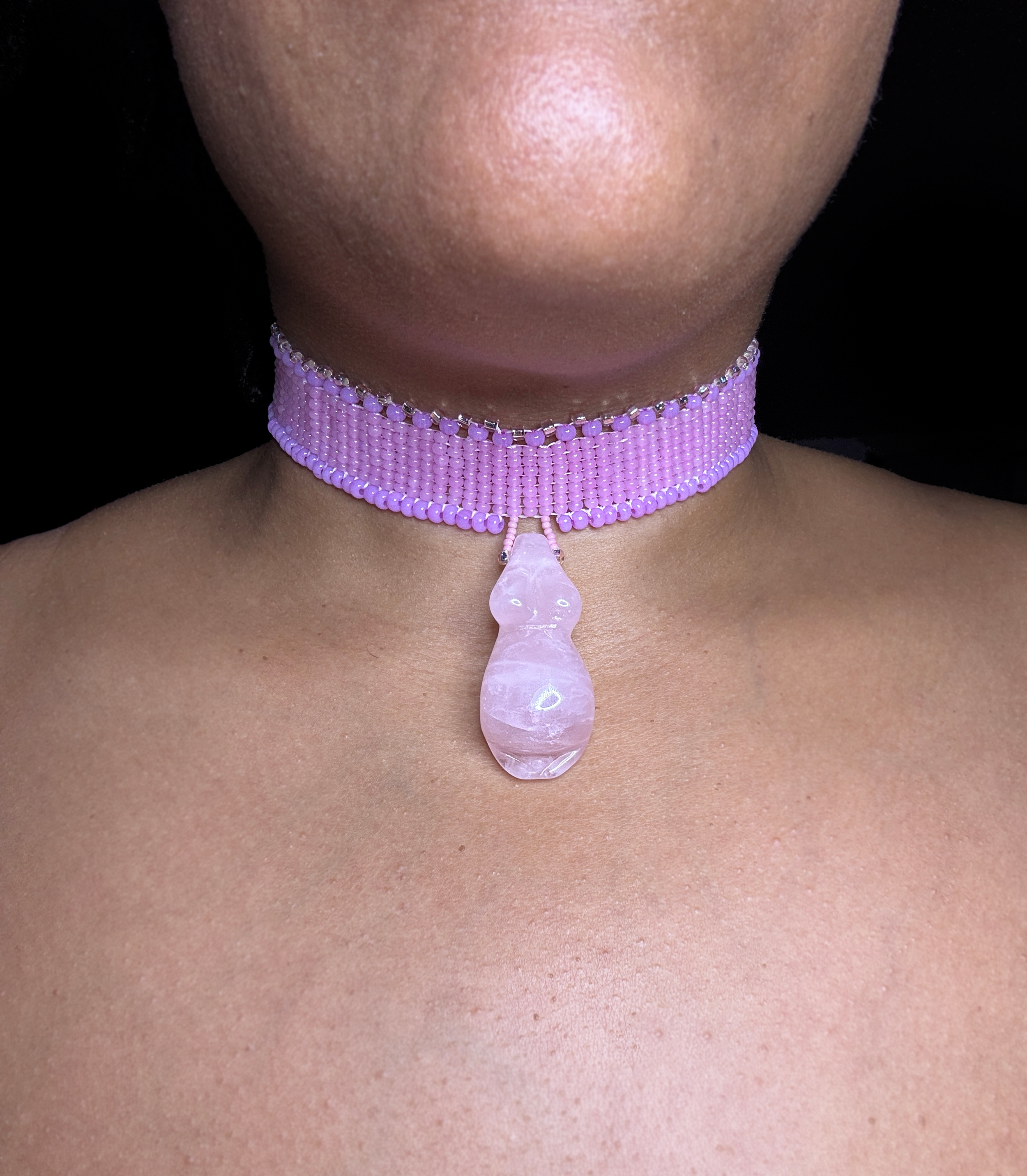 Rose Quartz Mother - seed beads choker.png
