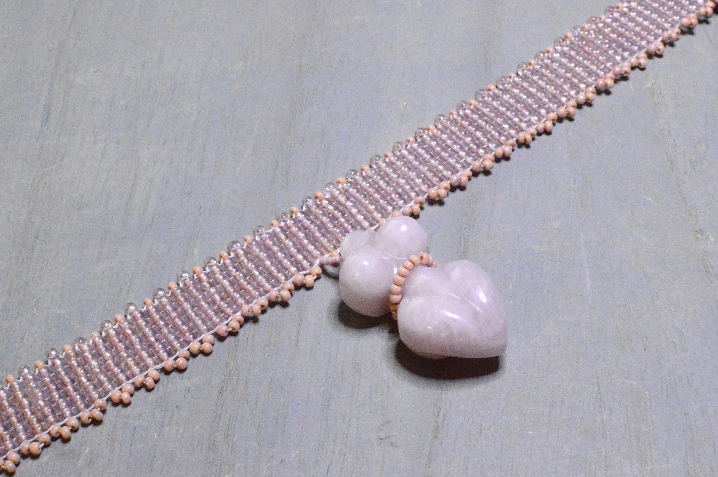 Divine - Rose Quartz Beaded Choker