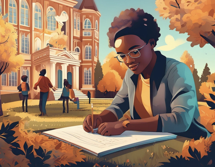 A person designing the perfect college experience.