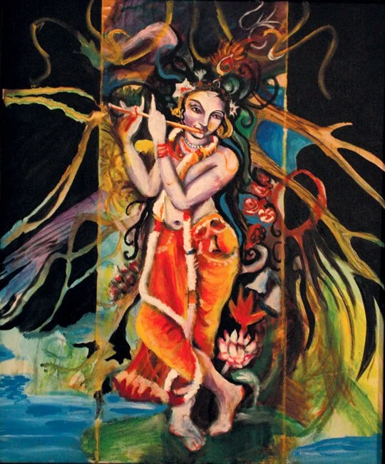Krishna. Acrylic on canvas. 