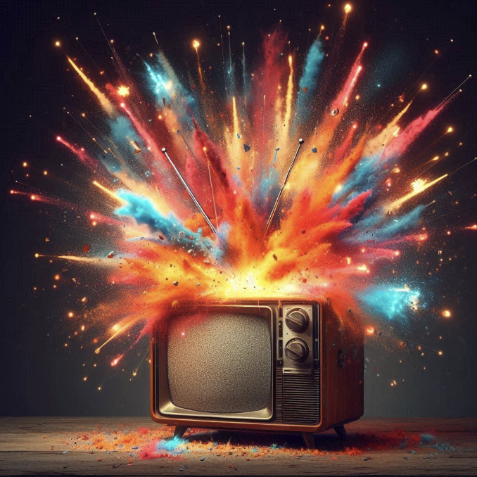 An exploding television