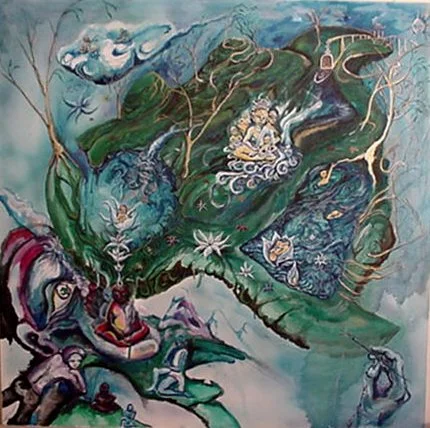 Land of Bliss. Acrylic on canvas.