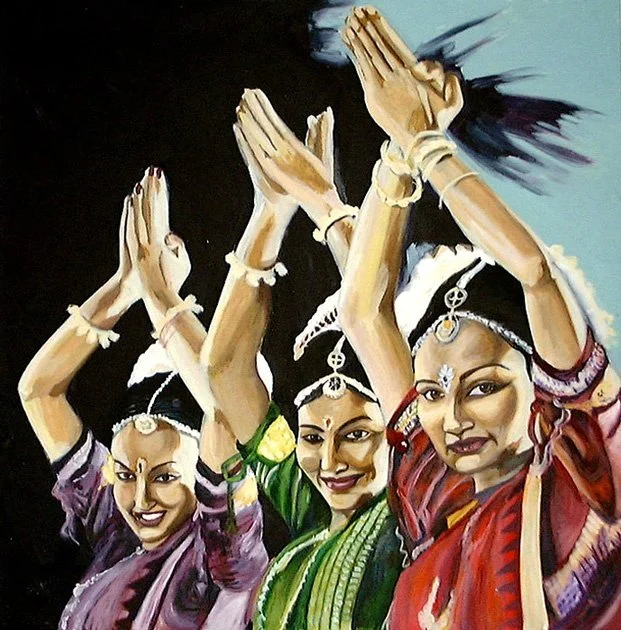 3 sisters. Oil on canvas.