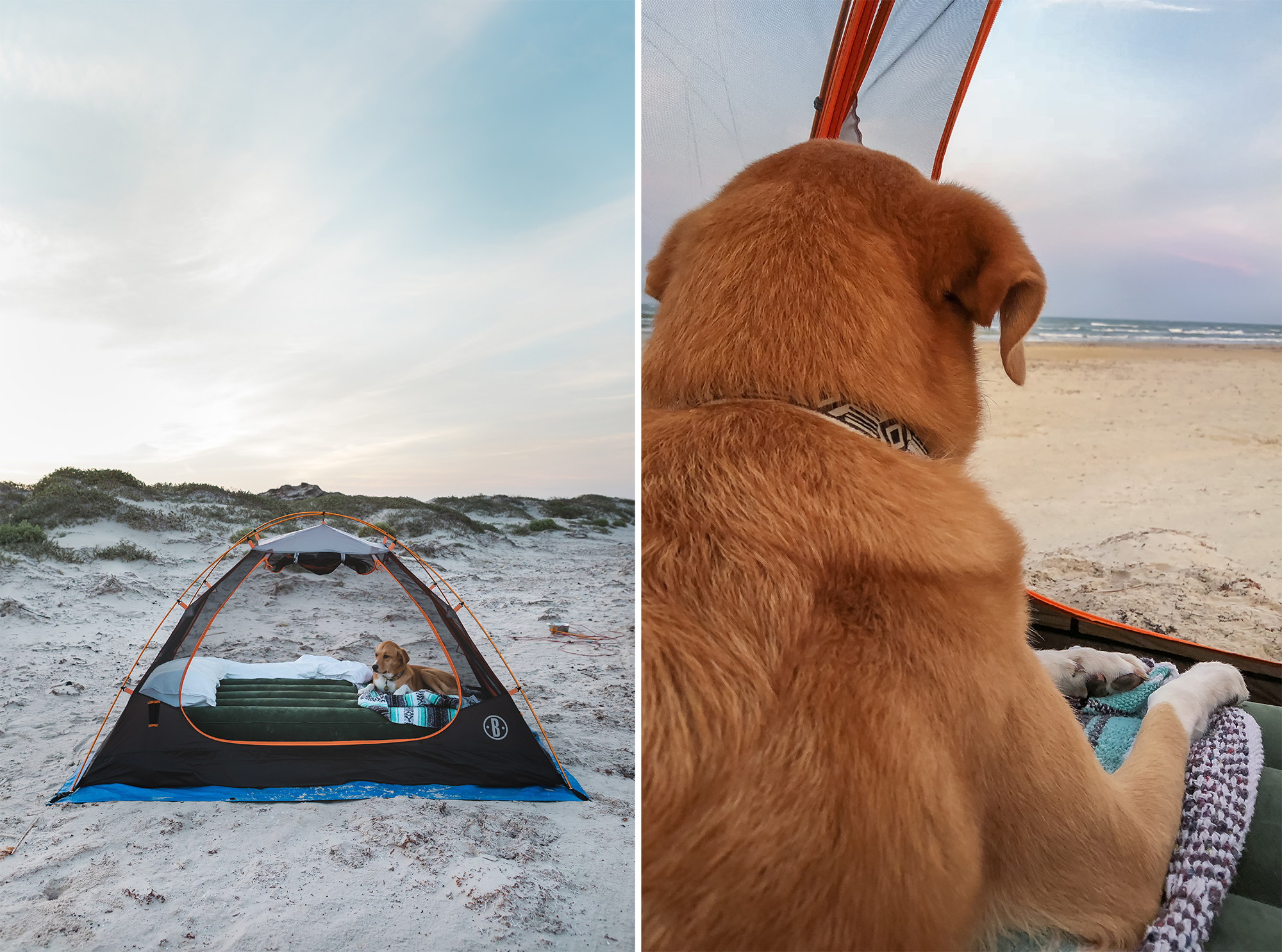 The luxuries of car camping. An airbed. | Padre Island National Seashore, Texas | June 2018