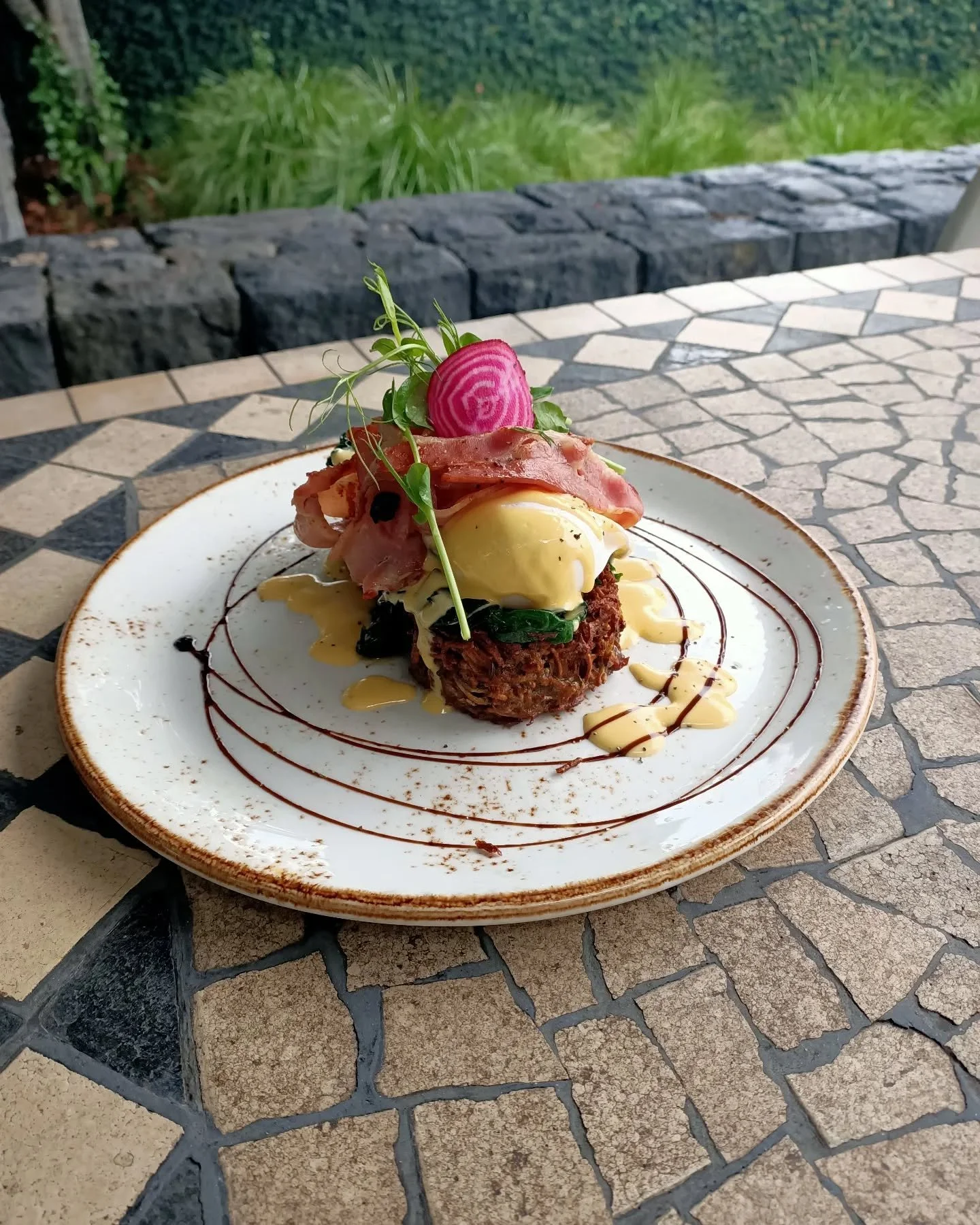 Eggs Bene w/ Bacon on Kumera Rosti 🤤