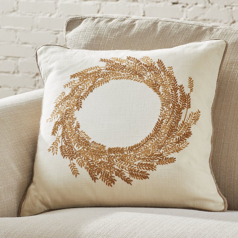Wheat Wreath Embroidered Pillow Cover- Wayfair.jpg