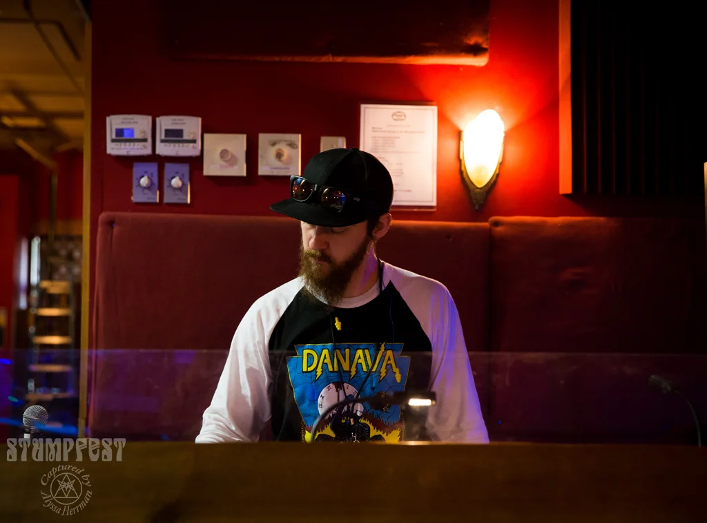One of the Stumpfest sound engineers Ben Stoller during soundcheck