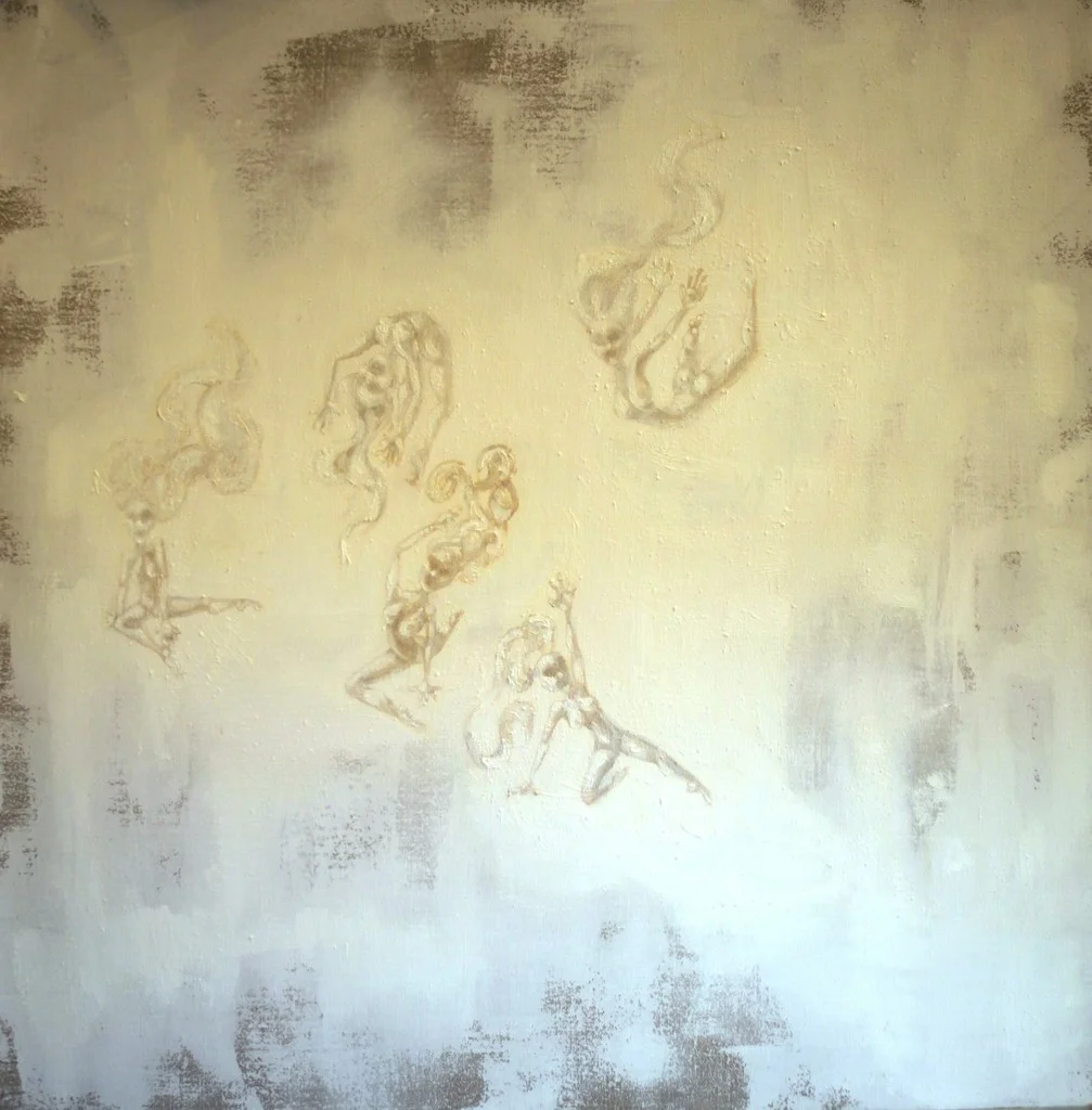 "Untitled (Sine Series)" , 2016 Oil on linen, 38"x38" Courtesy Carrie Able Gallery