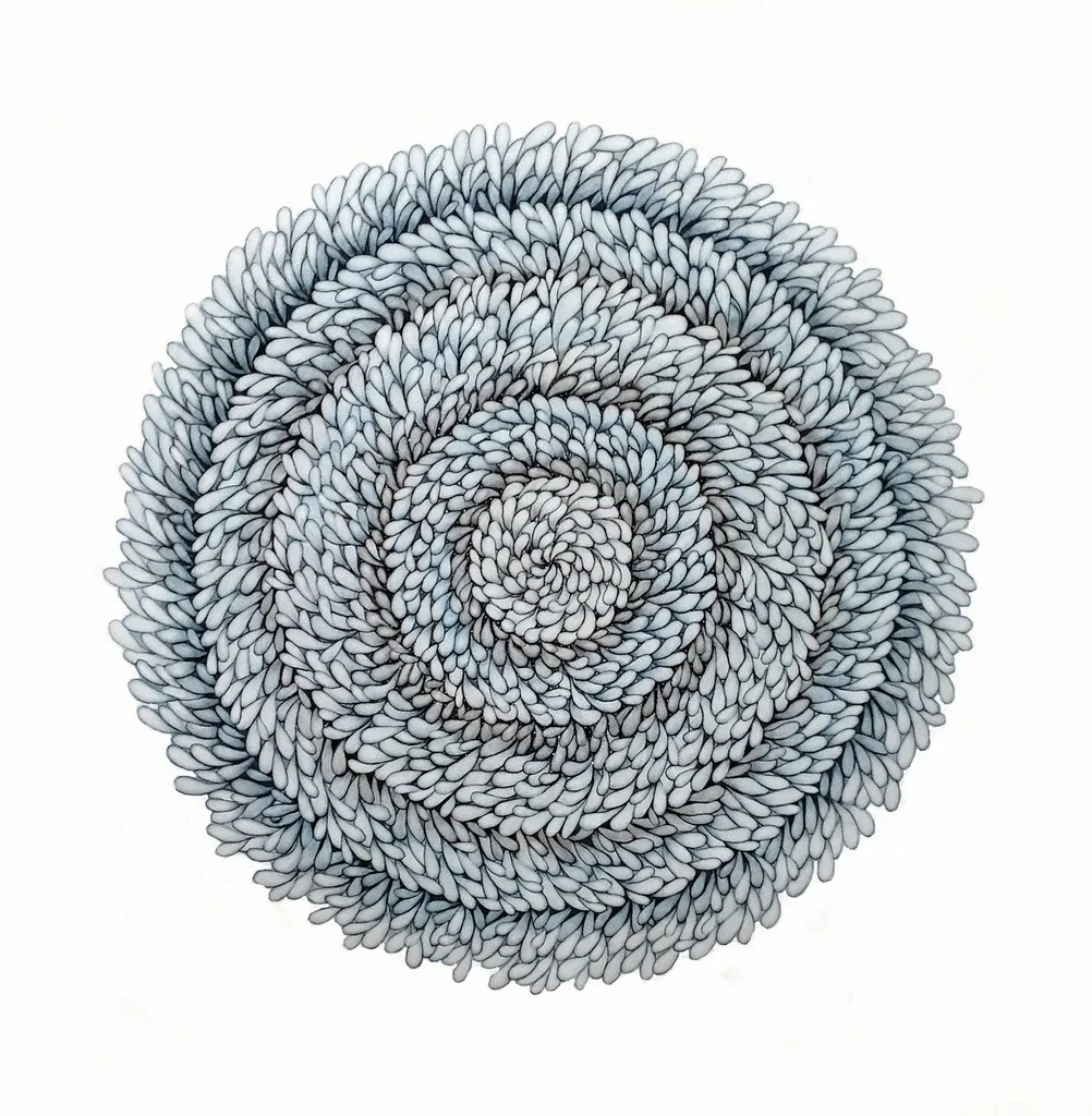 "Untitled" , 2013 Watercolor on Paper, 36”x36” Courtesy Sky Kim & Carrie Able Gallery 
