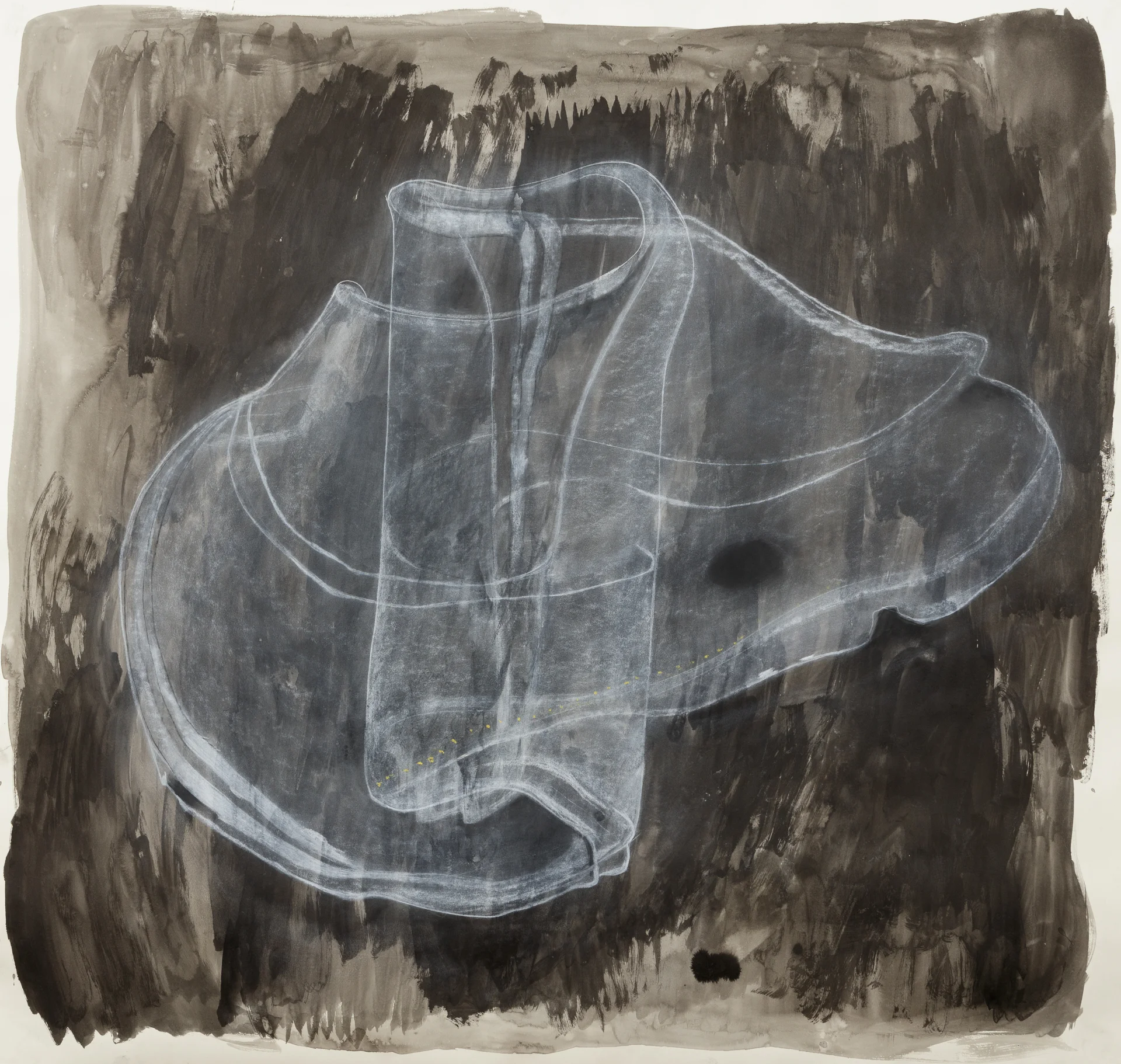 "Minor Venus's Girdle" , 2016 Conte and ink on paper, 44 1/2"x44 1/2" Courtesy Alana Roth & Carrie Able Gallery