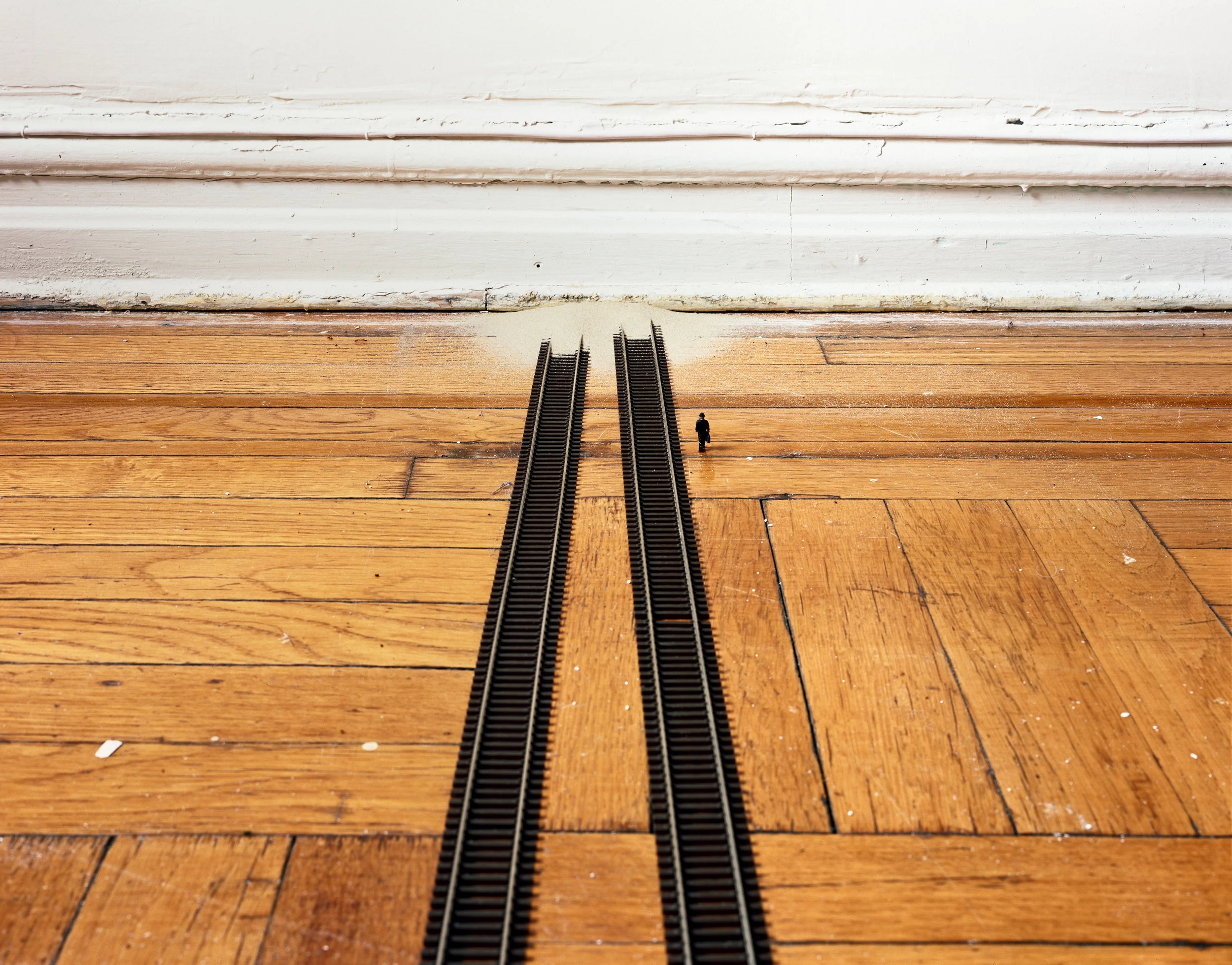 "Rail Tracks (miniature)" , 2013 Archival pigment print, 16”x20” Courtesy Yoav Friedlander & Carrie Able Gallery