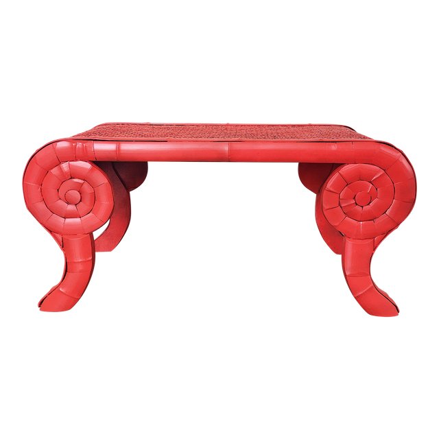 1980s-boho-chic-red-rattan-scroll-bench-7204.jpeg