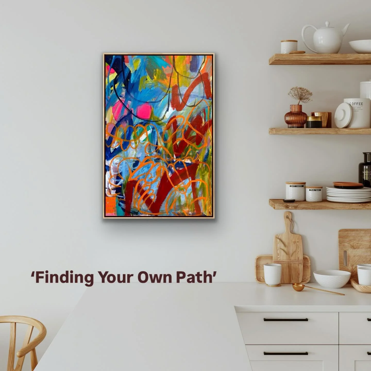 F I N D I N G  Y O U R  O W N  P A T H
.
This piece is 63 x 93cm, framed and fab.  It&rsquo;s busy, life can be busy whilst finding one&rsquo;s way, one&rsquo;s path.  Here it is, ready to move on and for sale through the fabulous folk at @clayfirega