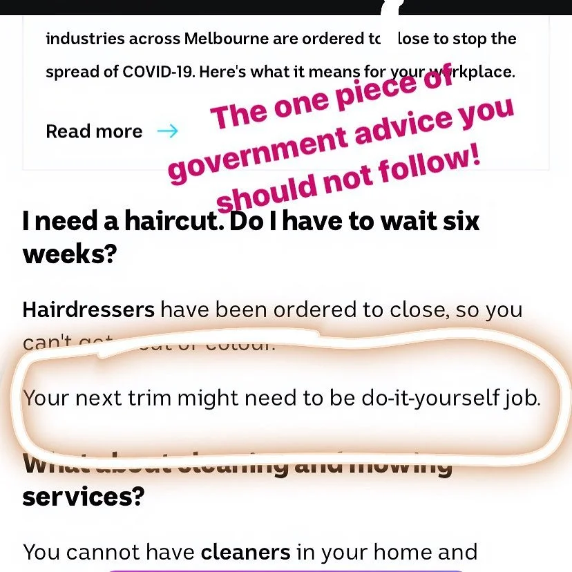 Thank you for all the support and well wishes over these difficult times. Finally the long service leave I have been dreaming of! 😂 If you have an existing booking I will be in contact with you. If you need any retail leave a message at the salon an