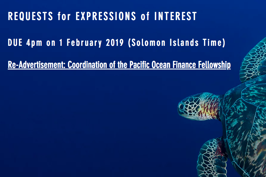 Pacific Ocean Finance Program Funding Opportunity
