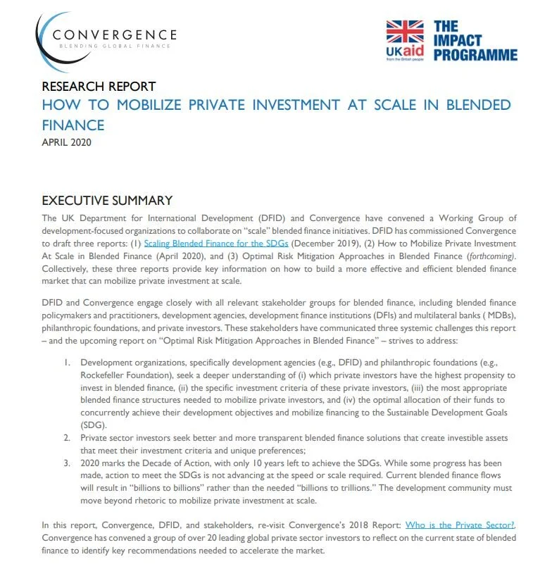 How to Mobilize Private Investment At Scale in Blended Finance