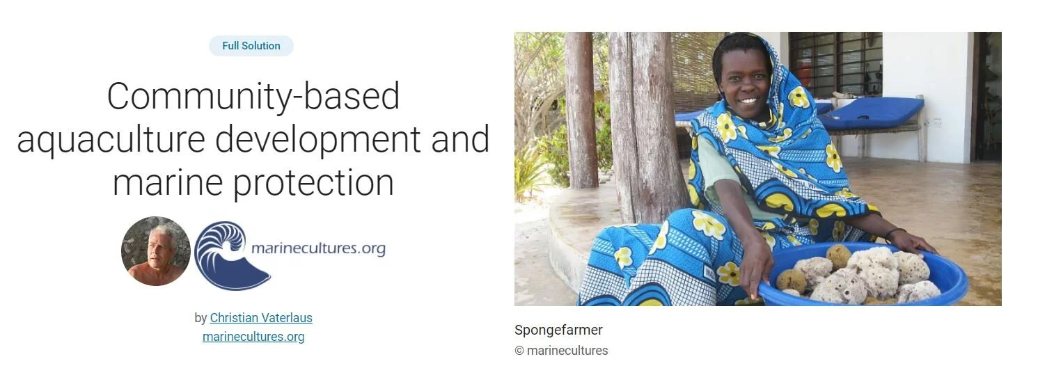 Community-based Aquaculture Development and Marine Protection in Zanzibar 