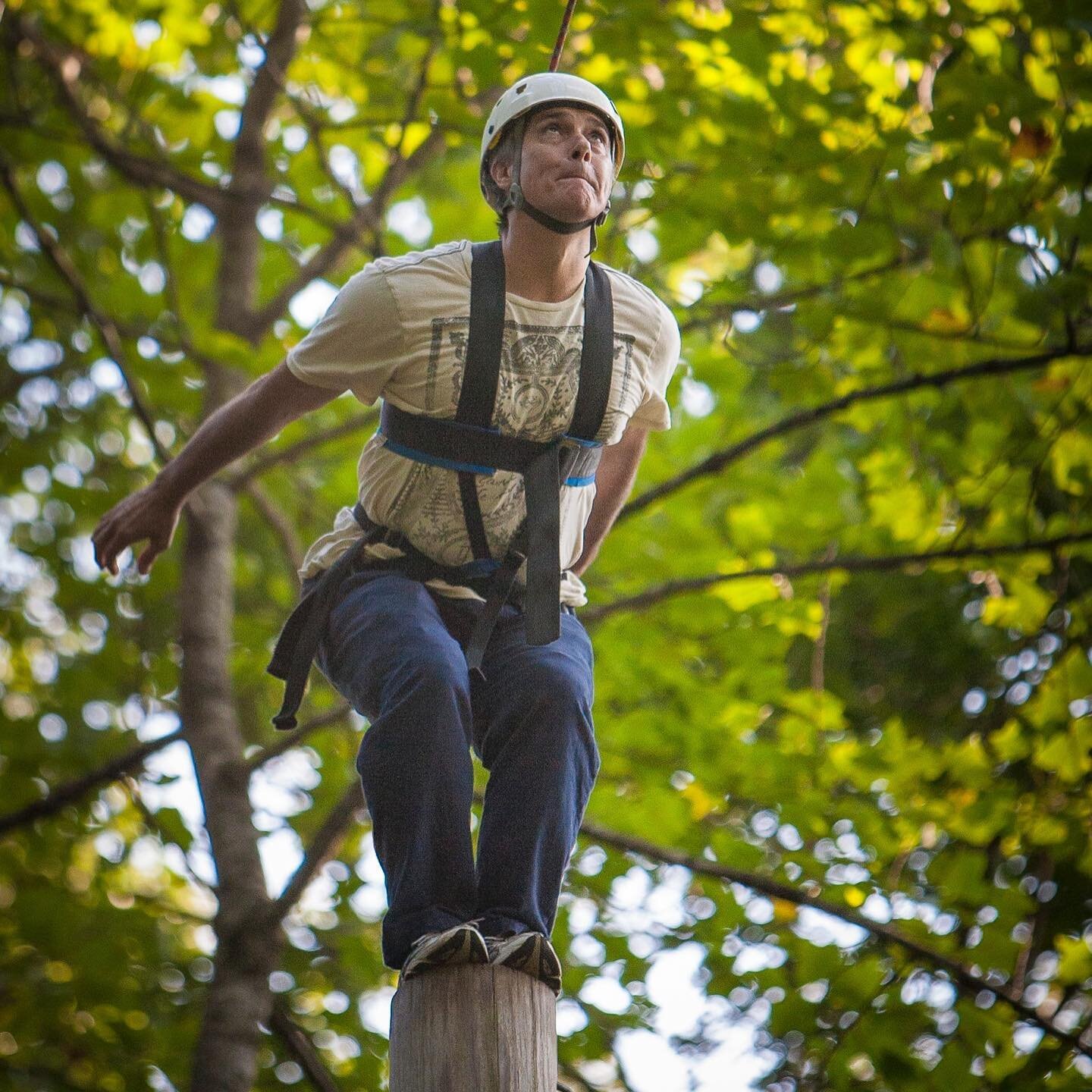 Starting a new week and the top of the power pole: both a little scary, uncertain, and maybe even wobbly at times.⁠⁠
⁠⁠
These are the places where you are strongest, have a clear focus, and the confidence to jump for your goals. Go get it!⁠⁠
⁠⁠
Have 