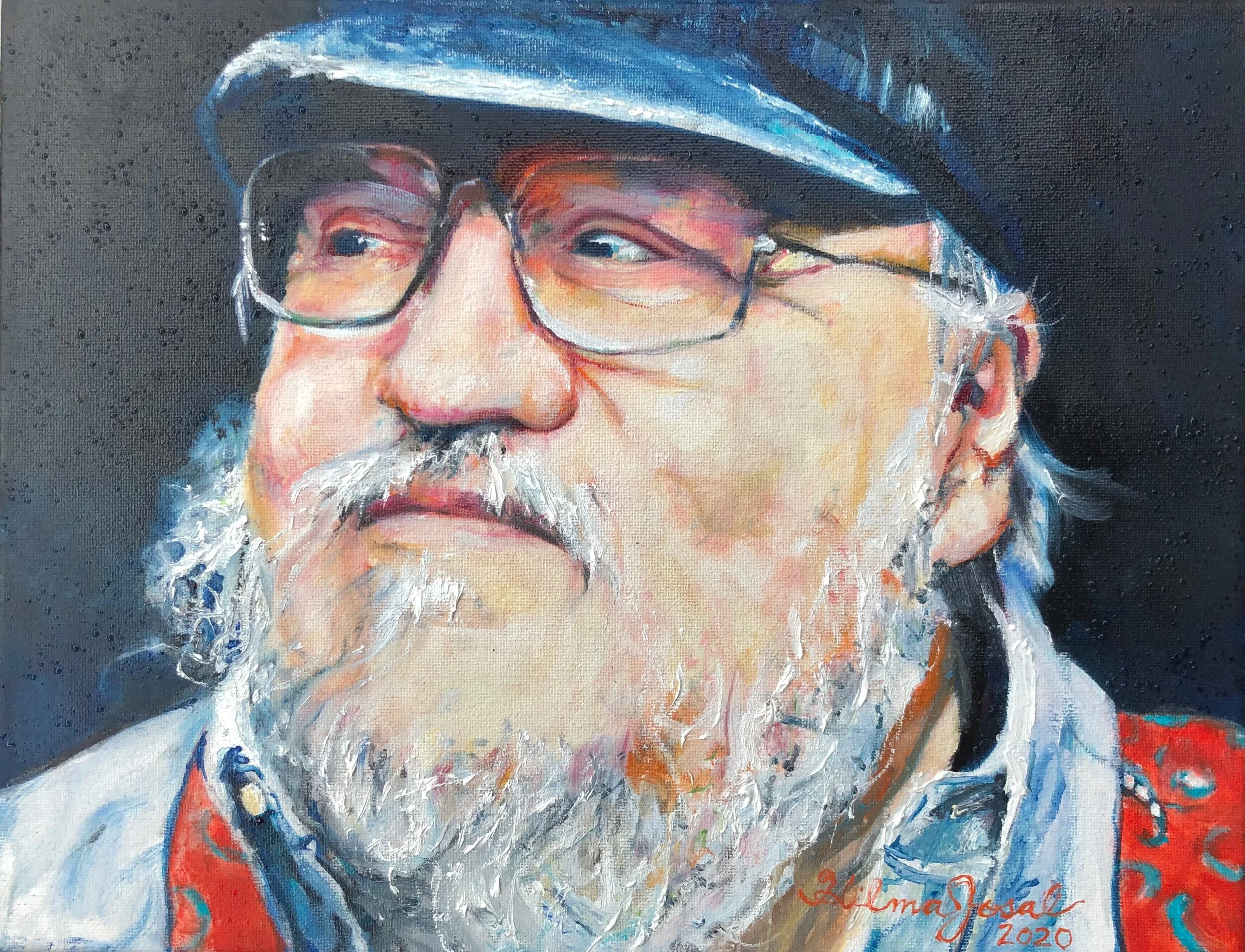 The great thing about oil paint is that you can get rained on and it’s fine.