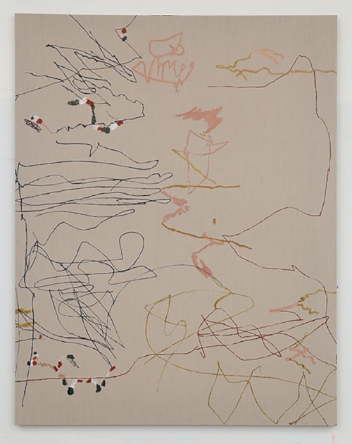 Maysha Mohamedi, Paleo Moon, 2015. 44 x 56 inches Oil on linen