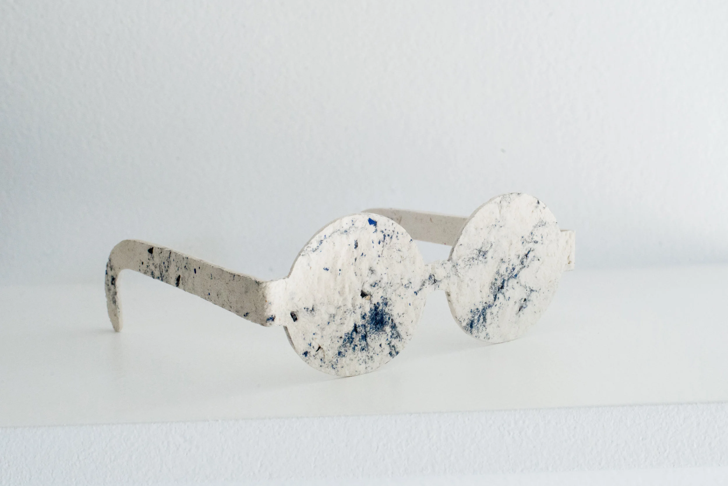 Mono Block , 2018. Toilet paper, memory cards, flour, glue, linseed oil. 3" x 5" x 5"