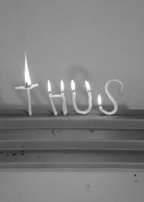 Thus , 2018. Candle Poems. Limited Edition Digital print.