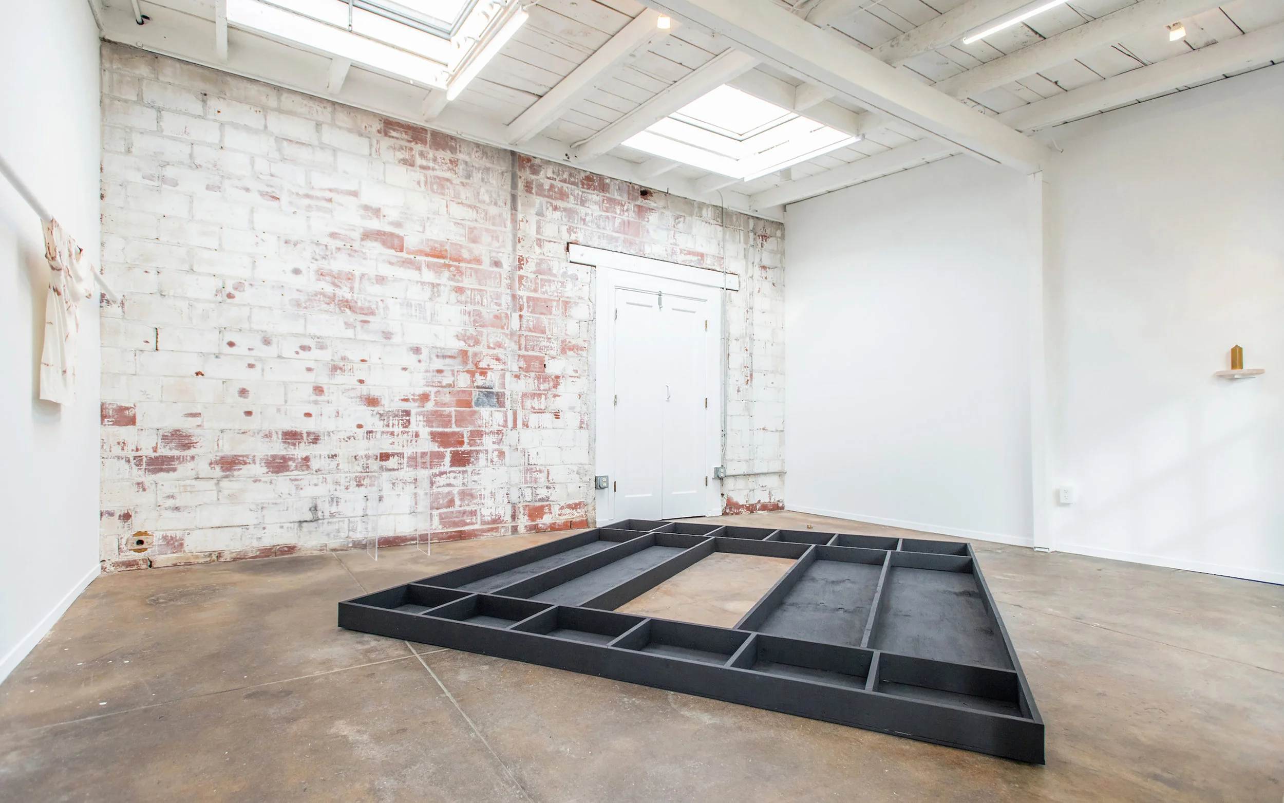 Untitled (prop door), 2017 wood, gesso 8' x 9' x 5"