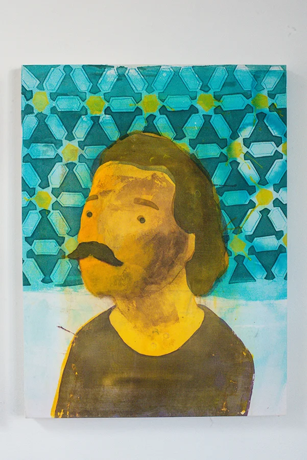 Orkideh Torabi Gol Agha, 2016 Fabric dye on stretched cotton 24h x 18w in