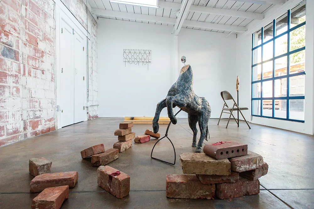 Bri Williams, Lying is the most fun, 2018 , exhibition view, Interface Gallery. Photo credit: Hasain Rasheed.