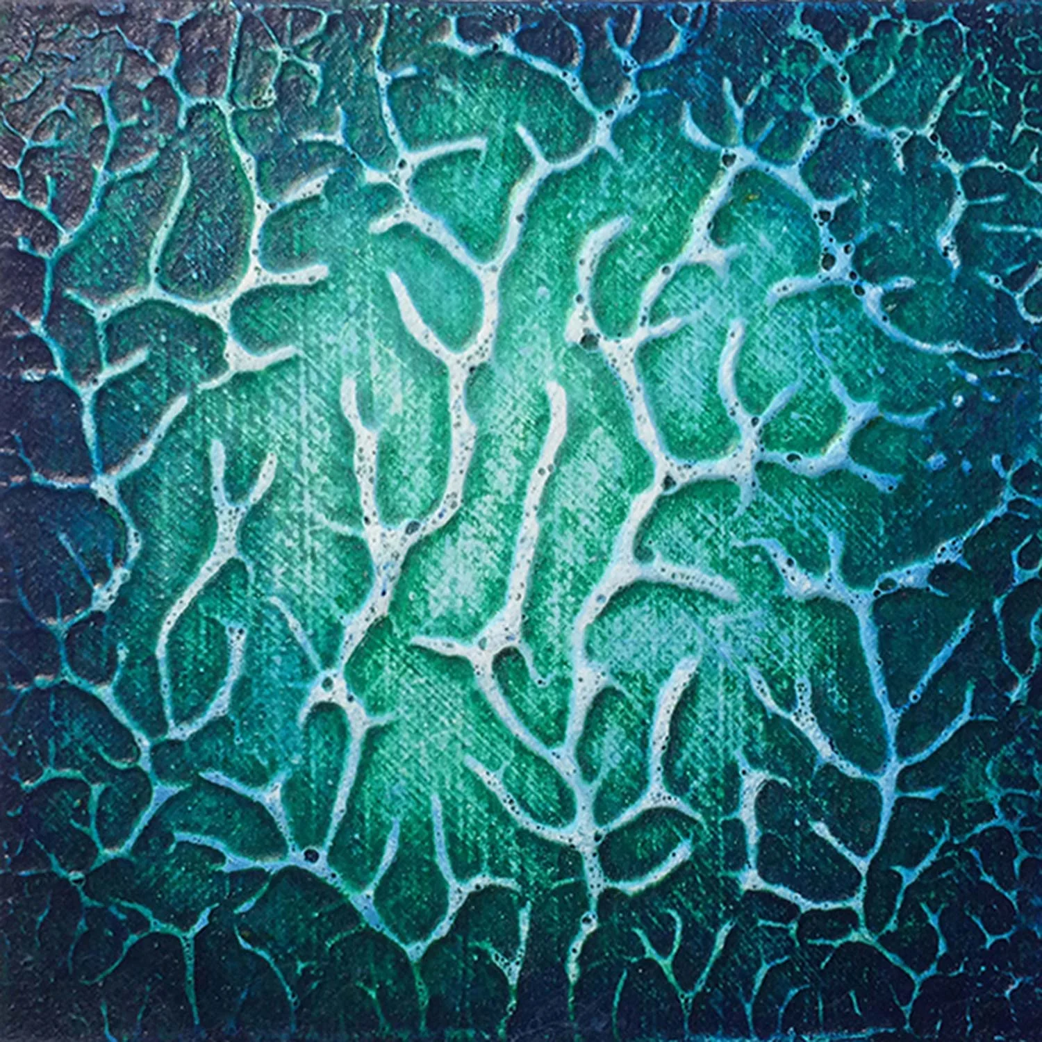 “Return to the Infinite - Micro Series #1” acrylic on paper 3" x 3" (7.5cm x 7.5cm)