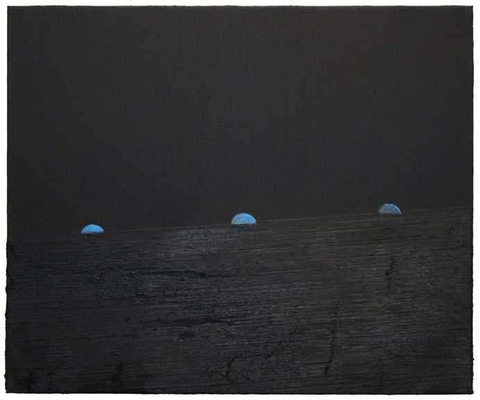 Osamu Kobayashi, Murky Swim , 2012, oil on canvas, 20" x 24"