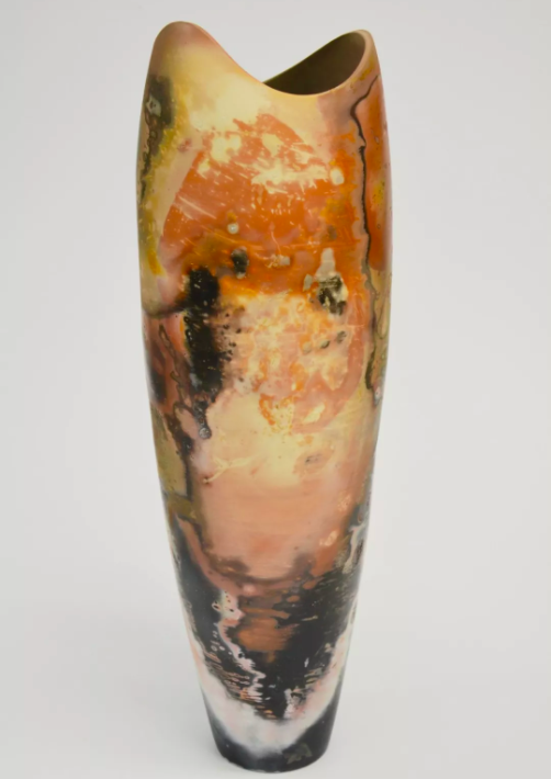 Maggie Connolly, "Summer Twilight"; medium temperature unglazed; 27 x 17cm (2018)