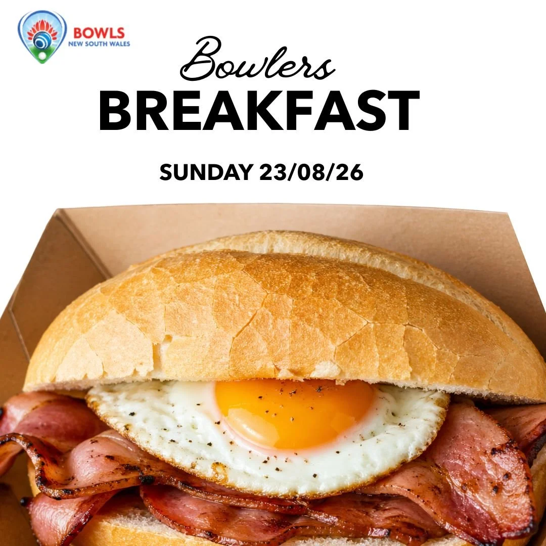 Bowlers Breakfast - Sunday - $7.00 - Bacon and Egg Roll