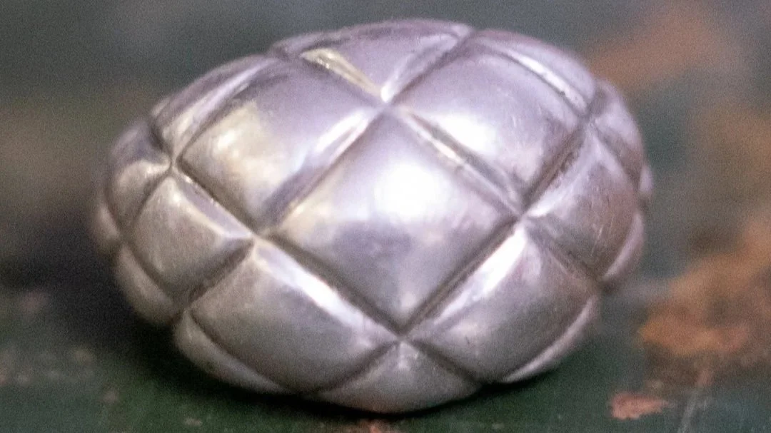 Vintage Solid Sterling Diamond Cross Stitch Ring Size-6