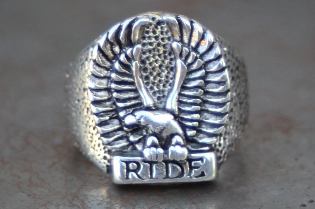 1980s "Ride" Biker Ring Size-13