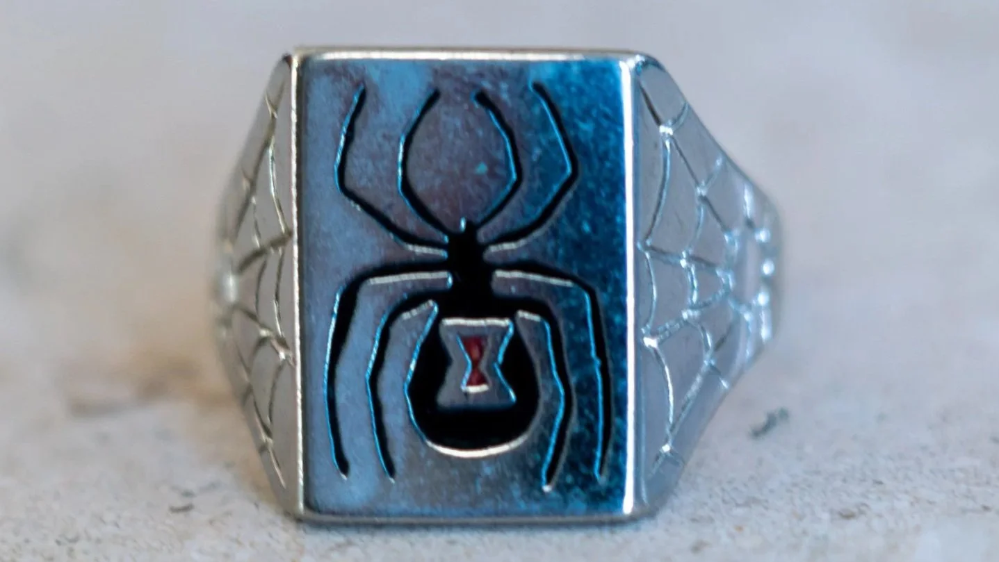 Vintage Black Widow Biker Ring Size-12