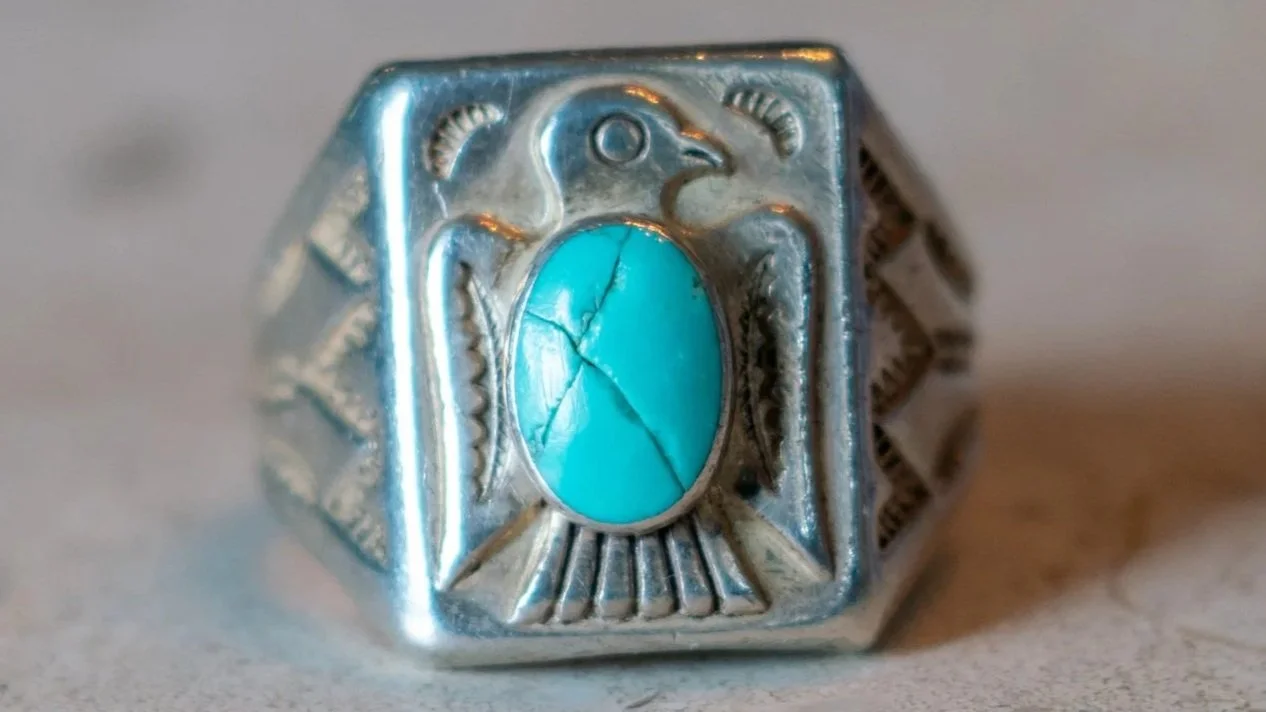 Mid Century Bell Thunderbird Ring Size-12