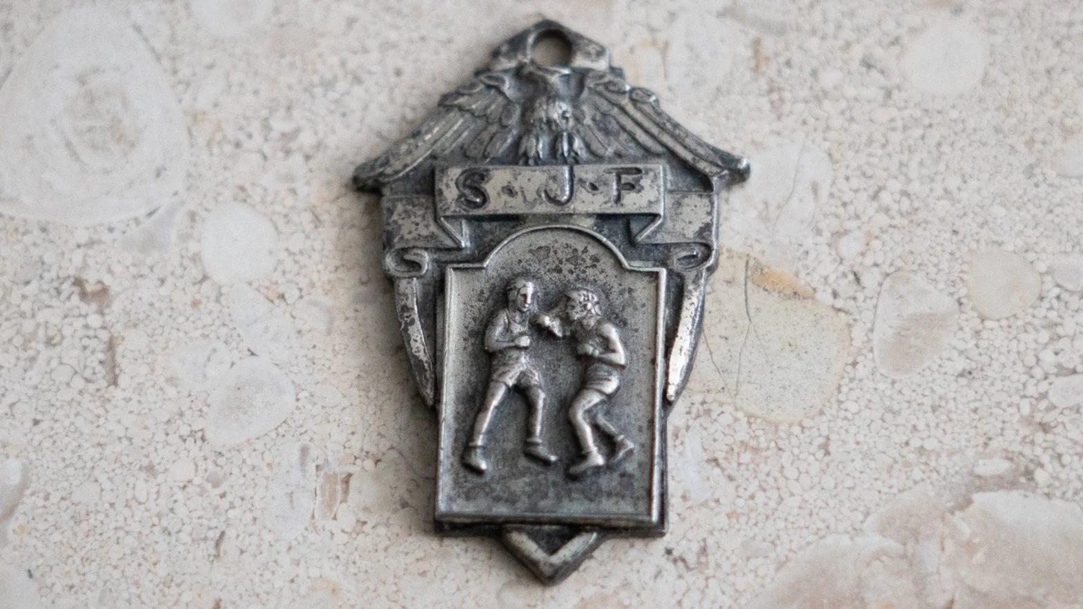 1944 Sterling Boxing Pendant