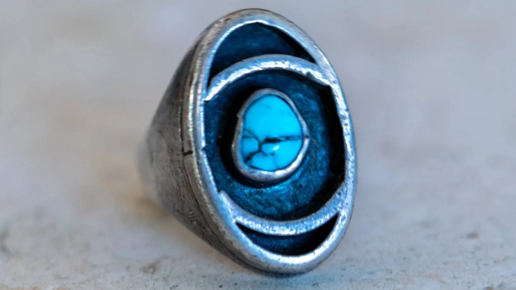 Shadow Box Heavy Southwestern Ring Size-9.5